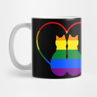 Couple Cat Love LGBT Pride Month Mug